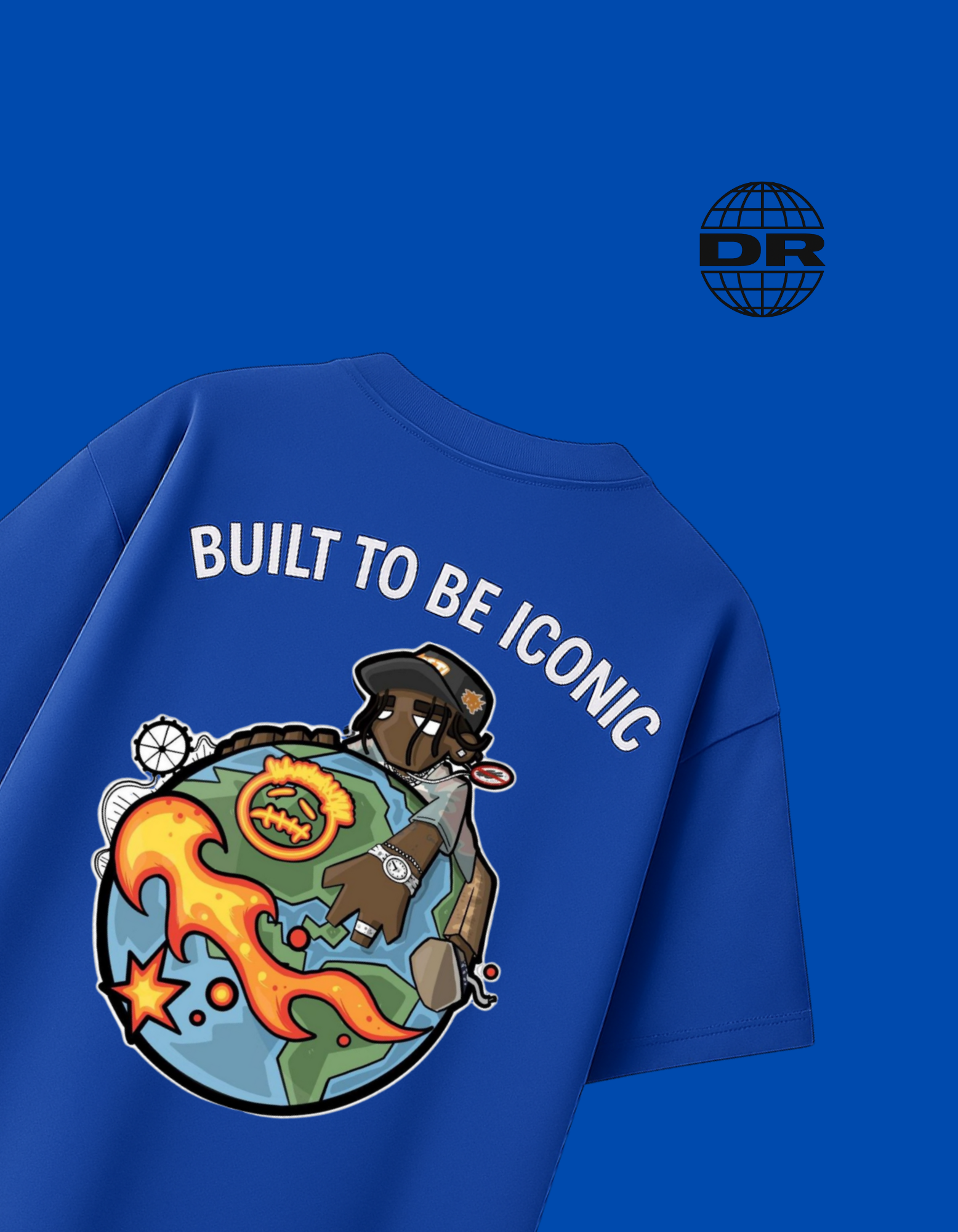 DRROPTOP - WORLD IS OUR'S BLUE T-SHIRT