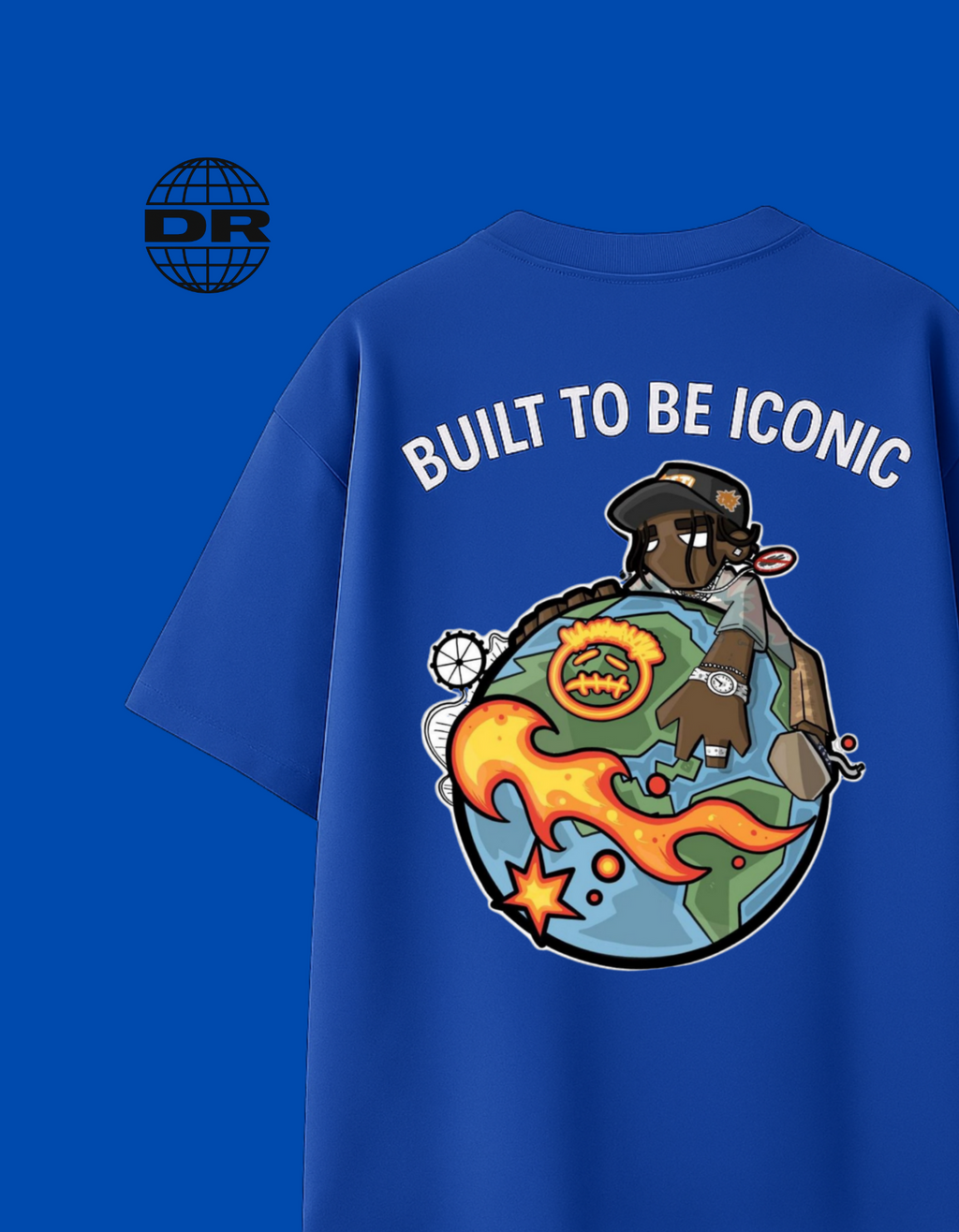 DRROPTOP - WORLD IS OUR'S BLUE T-SHIRT