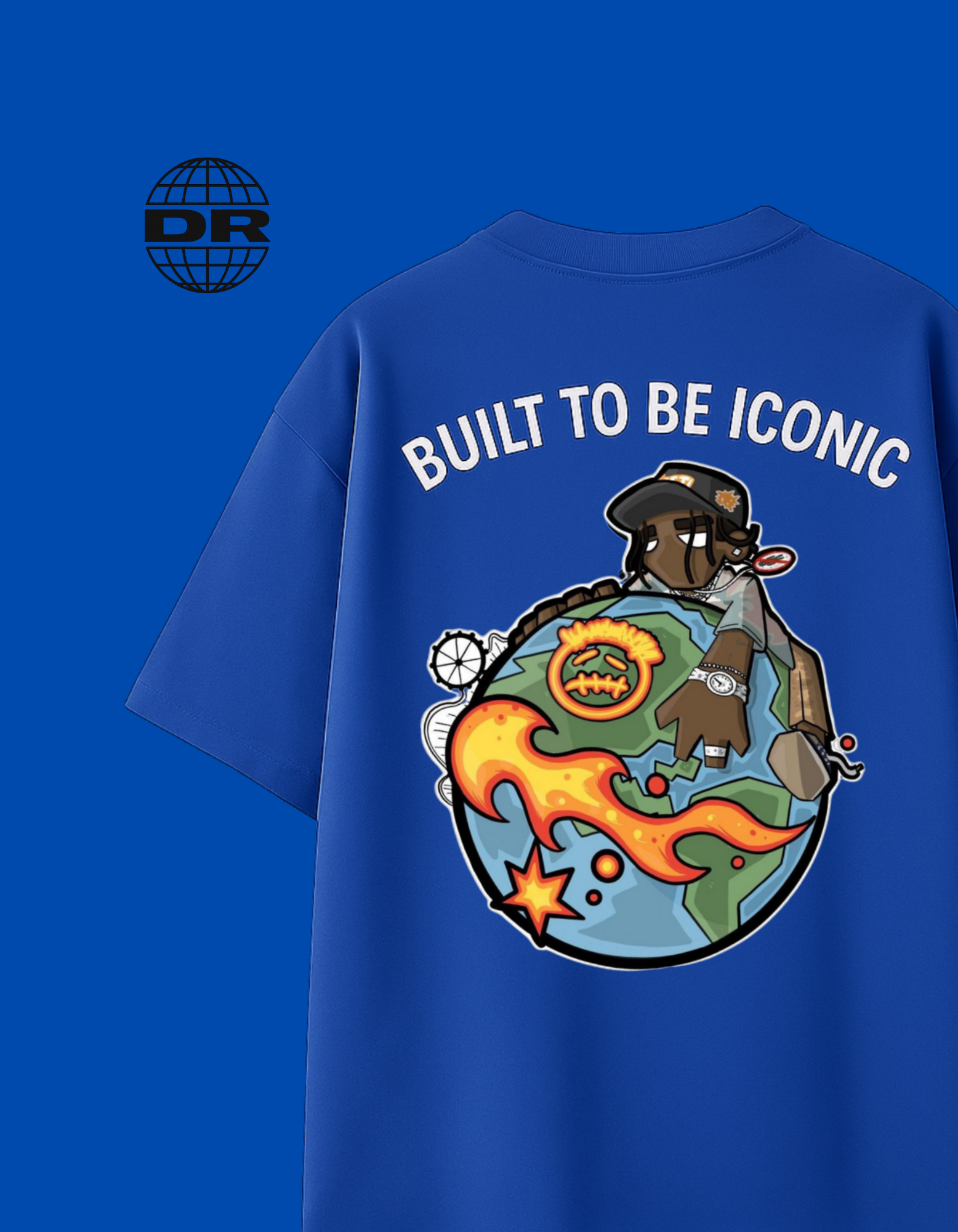 DRROPTOP - WORLD IS OUR'S BLUE T-SHIRT