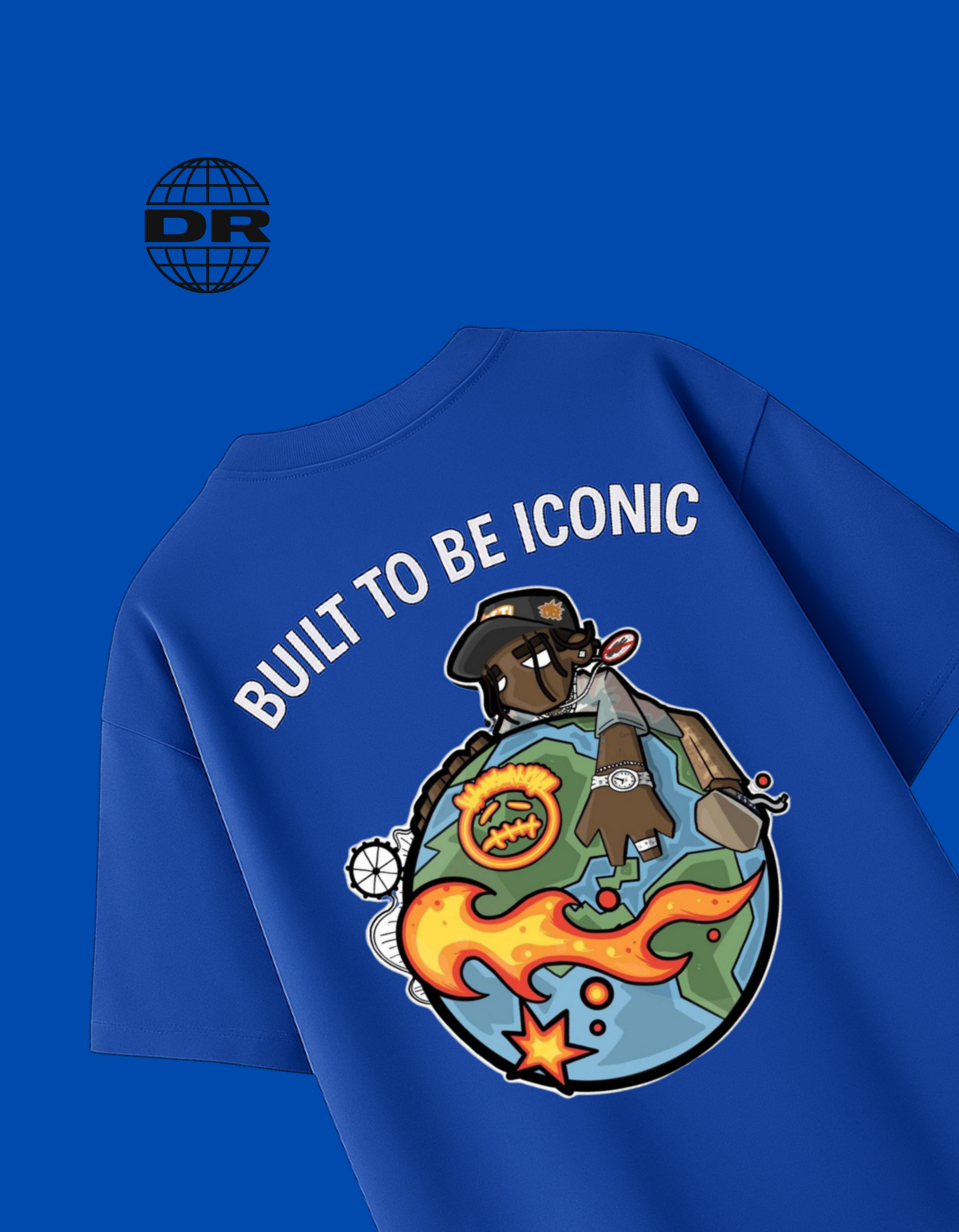 DRROPTOP - WORLD IS OUR'S BLUE T-SHIRT