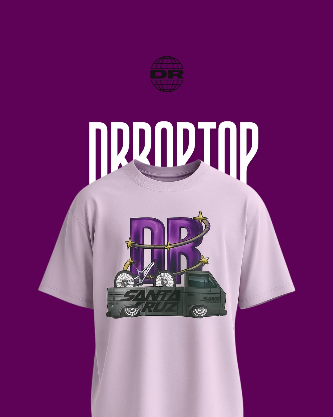 DRROPTOP - SANTA CRUZE LAVENDER T-SHIRT