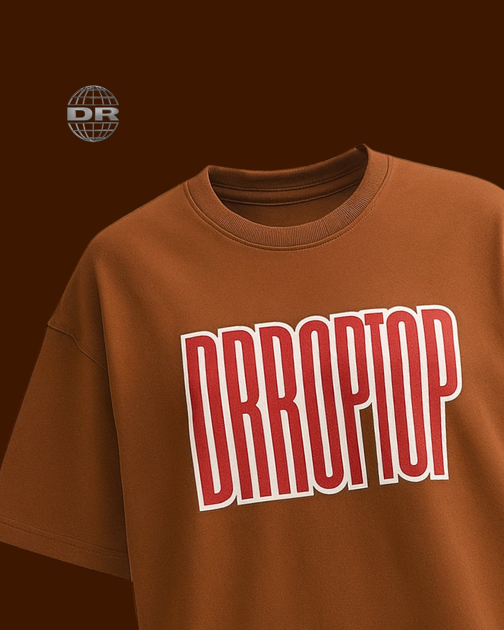 DRROPTOP - BROWN BULL'S EYE T-SHIRT