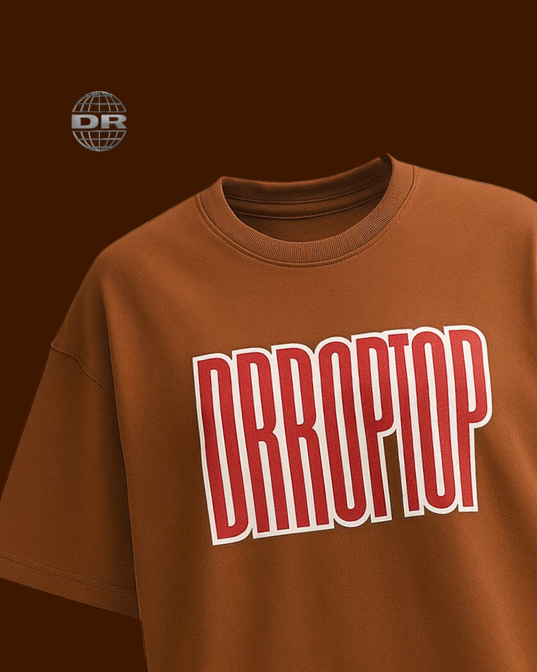 DRROPTOP - BROWN BULL'S EYE T-SHIRT