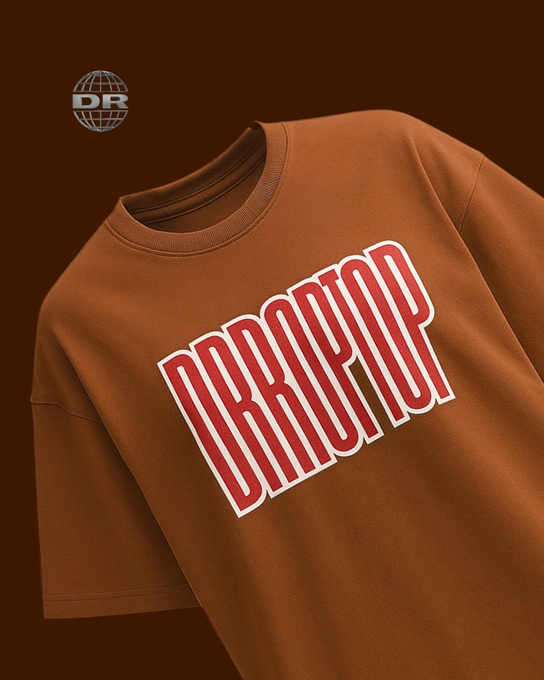 DRROPTOP - BROWN BULL'S EYE T-SHIRT