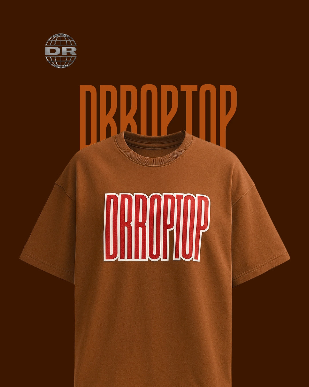 DRROPTOP - BROWN BULL'S EYE T-SHIRT