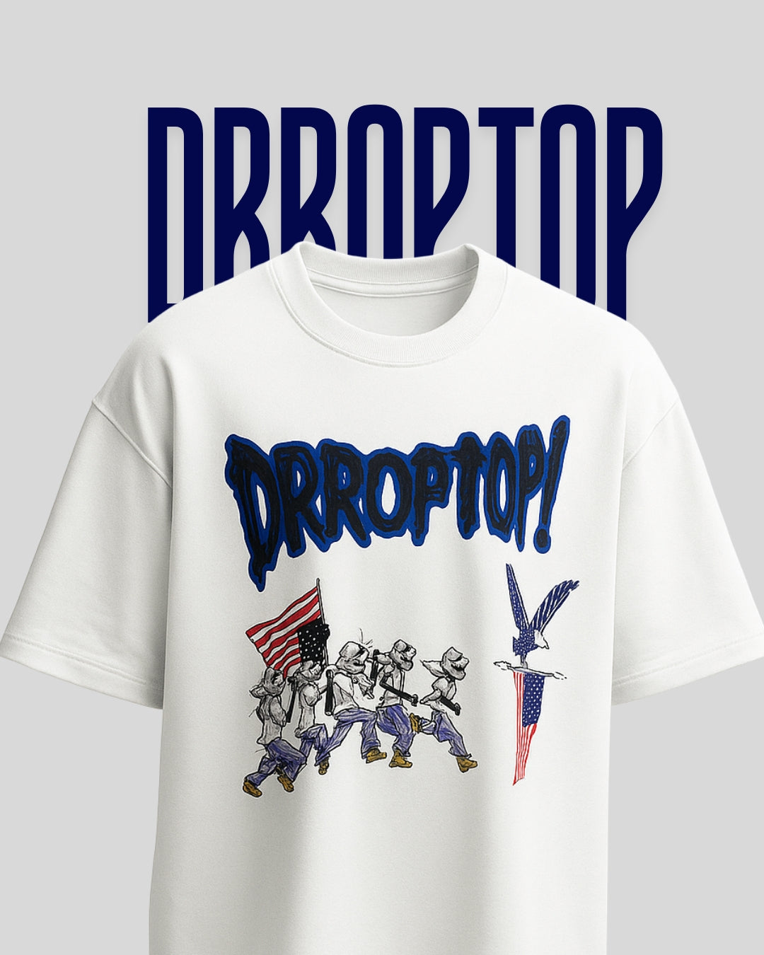DRROPTOP - UNITED REIGN WHITE T-SHIRT