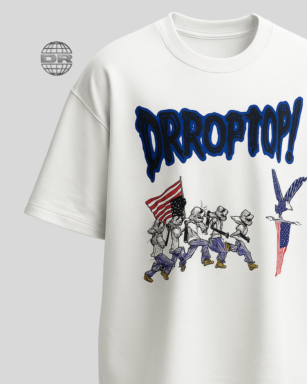 DRROPTOP - UNITED REIGN WHITE T-SHIRT