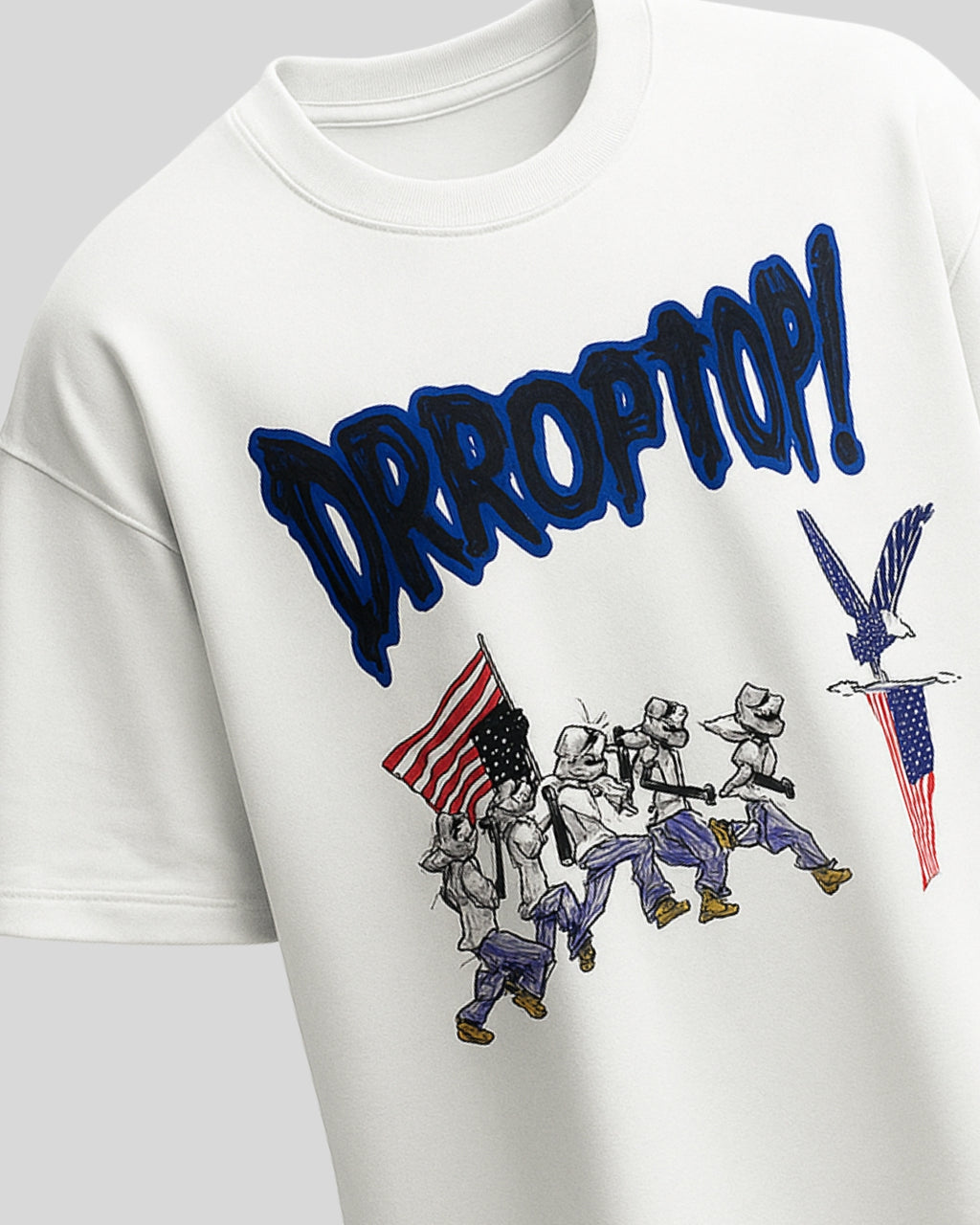 DRROPTOP - UNITED REIGN WHITE T-SHIRT